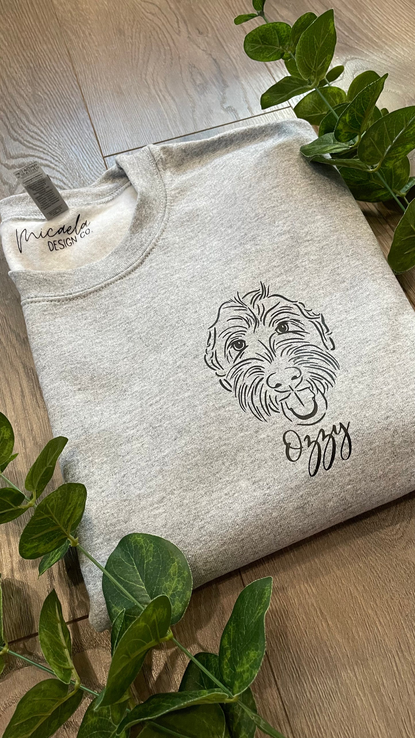 Crewneck Sweater - Custom Hand-drawn Pet