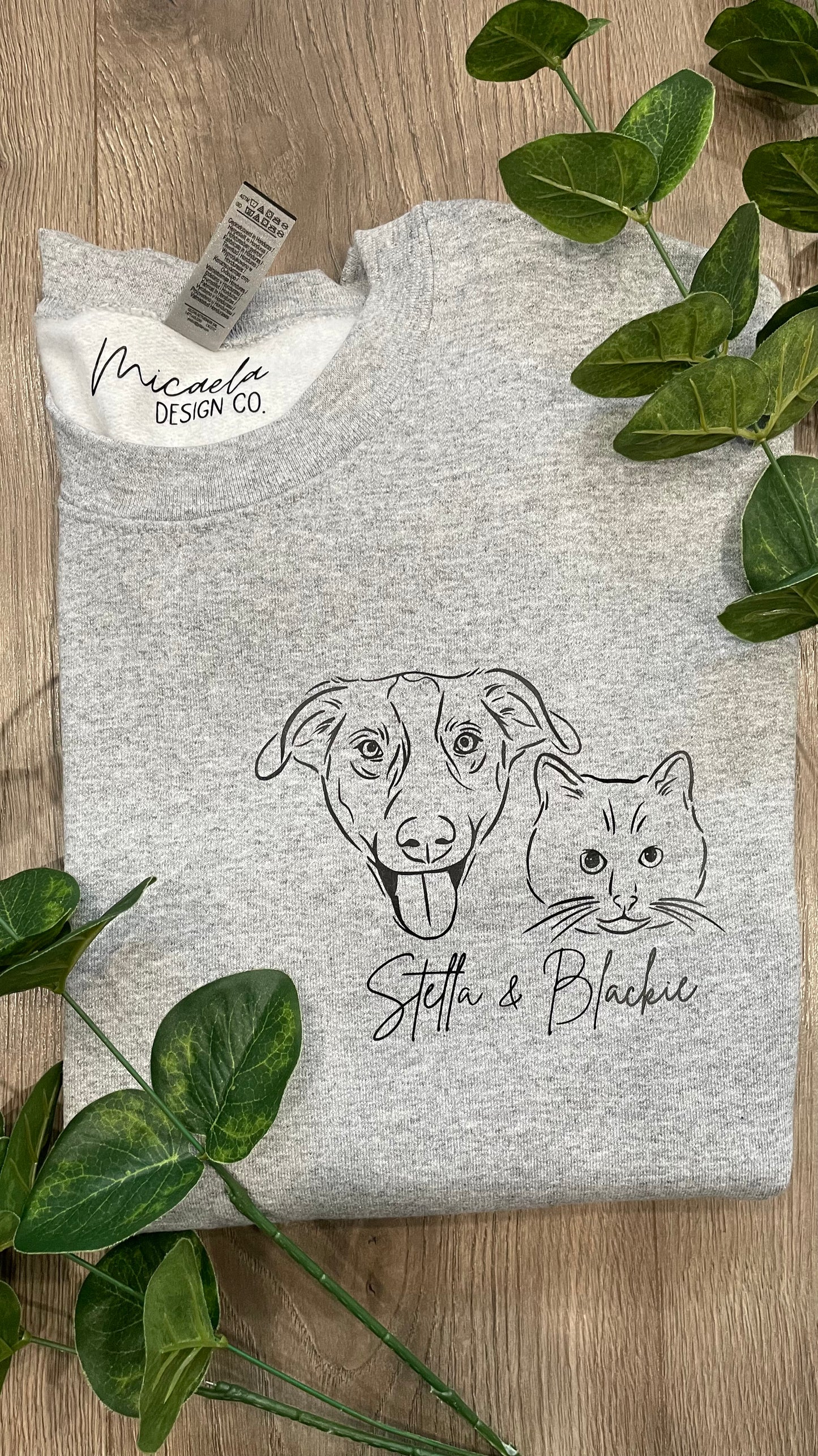 Crewneck Sweater - Custom Hand-drawn Pet