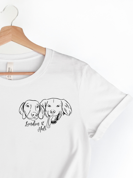 T-Shirt - Custom Hand-Drawn Pet